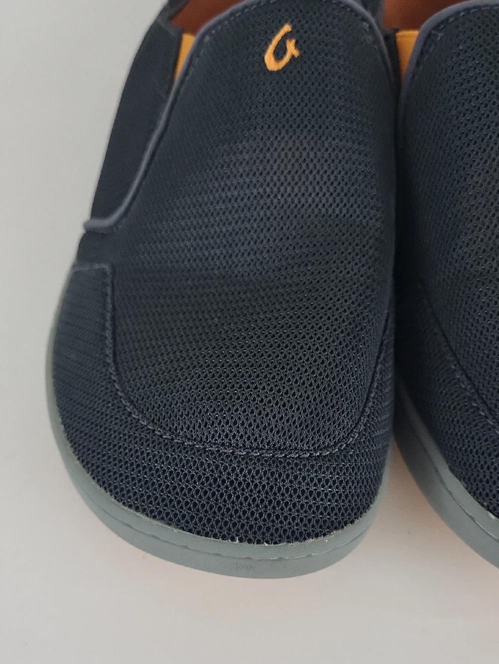 Olukai Nohea Mesh Shoes Men's 10.5 Gray Slip On Moc Boat Loafers Sneakers